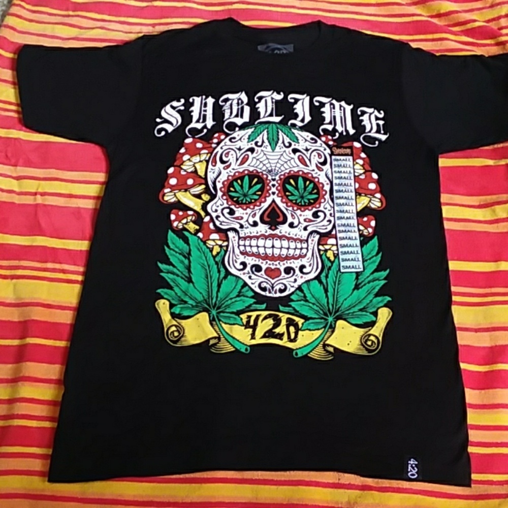 SUBLIME Small Black Tee, unisex